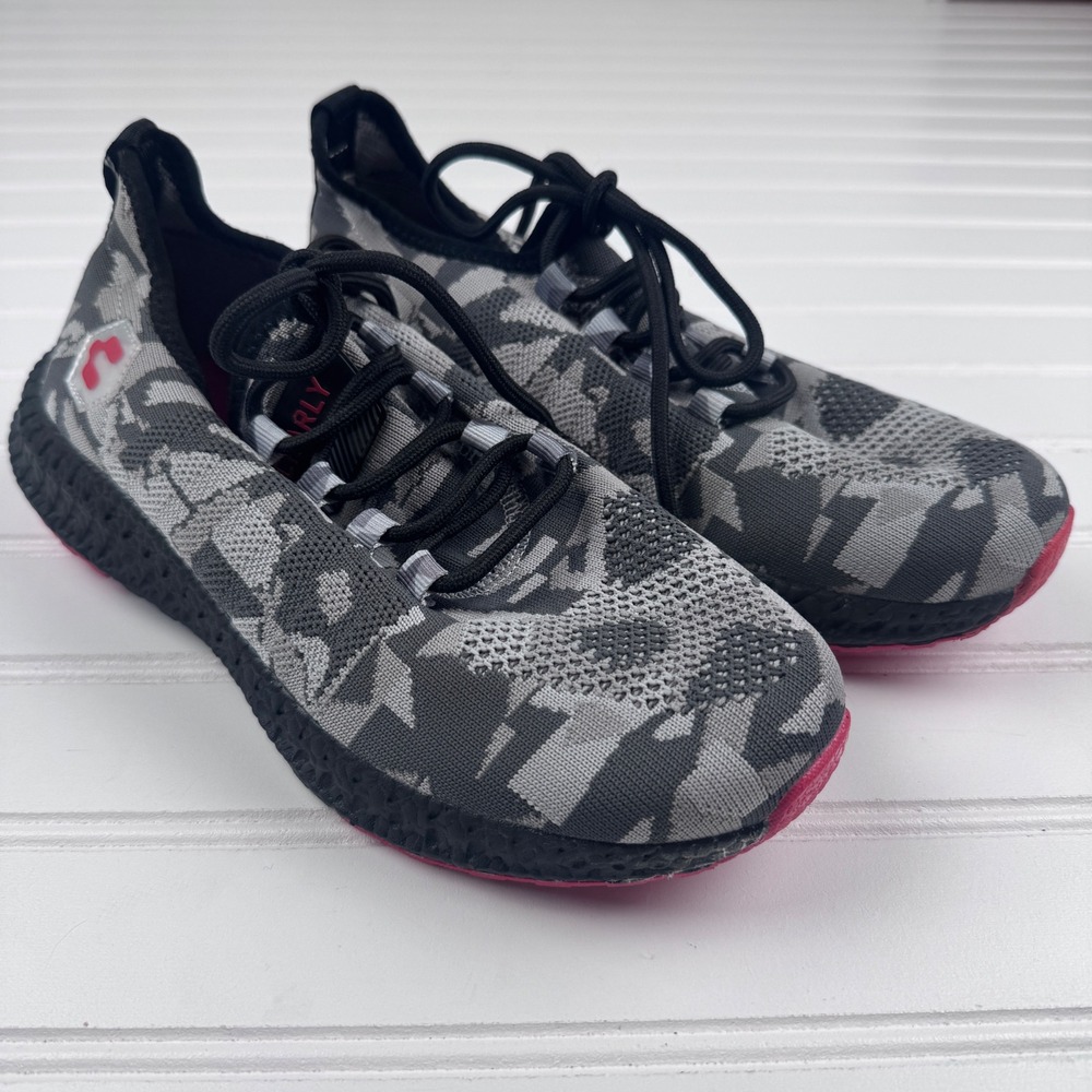 Charly Mikado Youth Boys Size 4 Running Shoes 1098149 Gray Black EUC